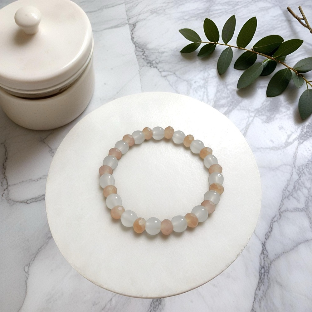 Cream Jelly Beaded Bracelet